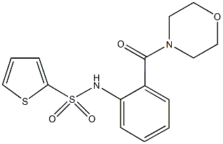 N-[2-(4-morpholinylcarbonyl)phenyl]-2-thiophenesulfonamide Struktur