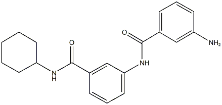 3-[(3-aminobenzoyl)amino]-N-cyclohexylbenzamide Struktur