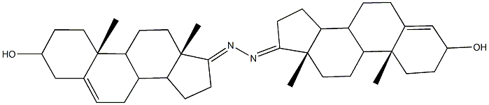 3-hydroxyandrost-5-en-17-one (3-hydroxyandrost-4-en-17-ylidene)hydrazone Struktur