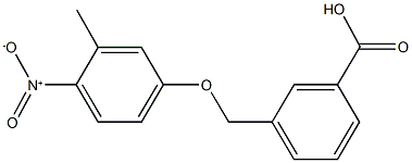 3-({4-nitro-3-methylphenoxy}methyl)benzoic acid Struktur