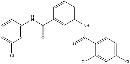 2,4-dichloro-N-{3-[(3-chloroanilino)carbonyl]phenyl}benzamide Struktur