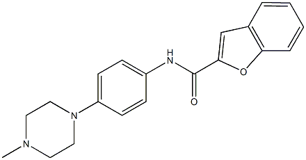 N-[4-(4-methyl-1-piperazinyl)phenyl]-1-benzofuran-2-carboxamide Struktur