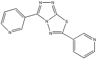 3,6-di(3-pyridinyl)[1,2,4]triazolo[3,4-b][1,3,4]thiadiazole Struktur