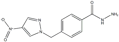 4-({4-nitro-1H-pyrazol-1-yl}methyl)benzohydrazide Struktur