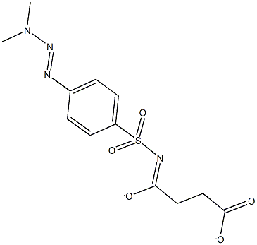 4-({[4-(3,3-dimethyl-1-triazenyl)phenyl]sulfonyl}imino)-4-oxidobutanoate Struktur