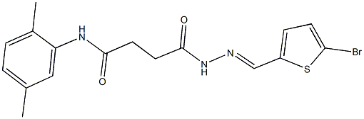 4-{2-[(5-bromothien-2-yl)methylene]hydrazino}-N-(2,5-dimethylphenyl)-4-oxobutanamide Struktur