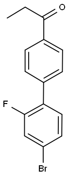 1-(4'-bromo-2'-fluoro[1,1'-biphenyl]-4-yl)-1-propanone Struktur