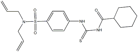 N,N-diallyl-4-({[(cyclohexylcarbonyl)amino]carbothioyl}amino)benzenesulfonamide Struktur