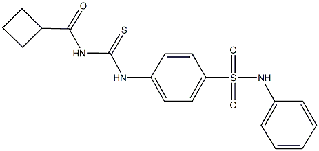 4-({[(cyclobutylcarbonyl)amino]carbothioyl}amino)-N-phenylbenzenesulfonamide Struktur