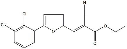 ethyl 2-cyano-3-[5-(2,3-dichlorophenyl)-2-furyl]acrylate Struktur