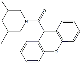 3,5-dimethyl-1-(9H-xanthen-9-ylcarbonyl)piperidine Struktur