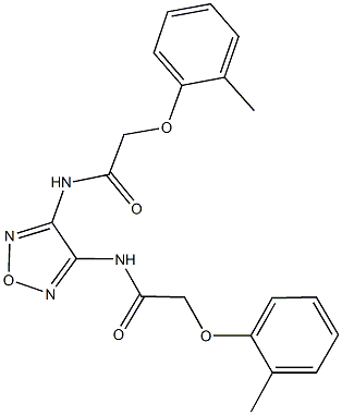 2-(2-methylphenoxy)-N-(4-{[(2-methylphenoxy)acetyl]amino}-1,2,5-oxadiazol-3-yl)acetamide Struktur