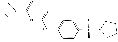 N-(cyclobutylcarbonyl)-N'-[4-(1-pyrrolidinylsulfonyl)phenyl]thiourea Struktur