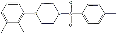 1-(2,3-dimethylphenyl)-4-[(4-methylphenyl)sulfonyl]piperazine Struktur