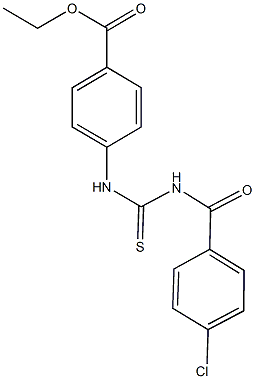 ethyl 4-({[(4-chlorobenzoyl)amino]carbothioyl}amino)benzoate Struktur