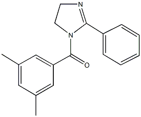 1-(3,5-dimethylbenzoyl)-2-phenyl-4,5-dihydro-1H-imidazole Struktur