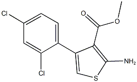 methyl 2-amino-4-(2,4-dichlorophenyl)-3-thiophenecarboxylate Struktur