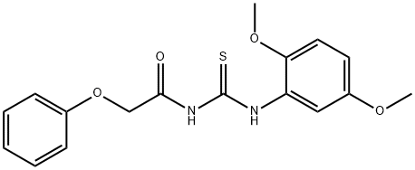 N-(2,5-dimethoxyphenyl)-N'-(phenoxyacetyl)thiourea Struktur