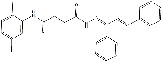 N-(2,5-dimethylphenyl)-4-[2-(1,3-diphenylprop-2-enylidene)hydrazino]-4-oxobutanamide Struktur