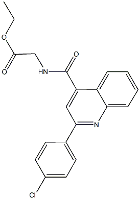 ethyl ({[2-(4-chlorophenyl)-4-quinolinyl]carbonyl}amino)acetate Struktur