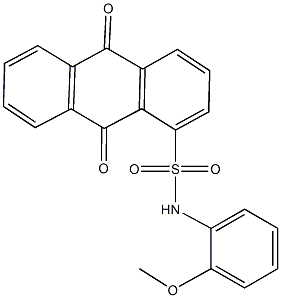 N-(2-methoxyphenyl)-9,10-dioxo-9,10-dihydro-1-anthracenesulfonamide Struktur