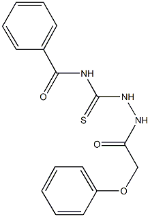 N-{[2-(phenoxyacetyl)hydrazino]carbothioyl}benzamide Struktur