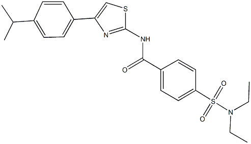 4-[(diethylamino)sulfonyl]-N-[4-(4-isopropylphenyl)-1,3-thiazol-2-yl]benzamide Struktur