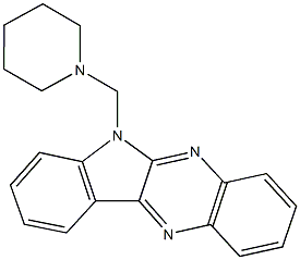 6-(1-piperidinylmethyl)-6H-indolo[2,3-b]quinoxaline Struktur