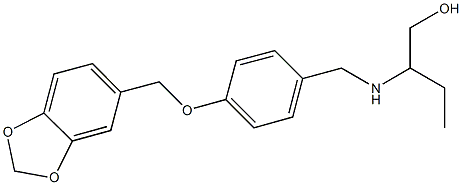 2-{[4-(1,3-benzodioxol-5-ylmethoxy)benzyl]amino}-1-butanol Struktur