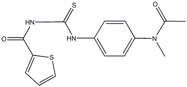 N-methyl-N-[4-({[(2-thienylcarbonyl)amino]carbothioyl}amino)phenyl]acetamide Struktur