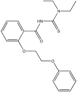 N,N-diethyl-N'-[2-(2-phenoxyethoxy)benzoyl]thiourea Struktur