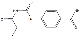 4-{[(propionylamino)carbothioyl]amino}benzamide Struktur