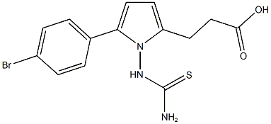 3-[1-[(aminocarbothioyl)amino]-5-(4-bromophenyl)-1H-pyrrol-2-yl]propanoic acid Struktur