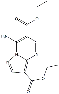 diethyl 7-aminopyrazolo[1,5-a]pyrimidine-3,6-dicarboxylate Struktur