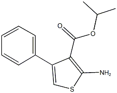 isopropyl 2-amino-4-phenyl-3-thiophenecarboxylate Struktur