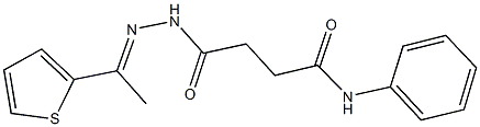 4-oxo-N-phenyl-4-[2-(1-thien-2-ylethylidene)hydrazino]butanamide Struktur