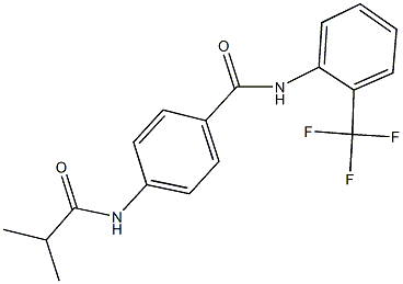 4-(isobutyrylamino)-N-[2-(trifluoromethyl)phenyl]benzamide Struktur