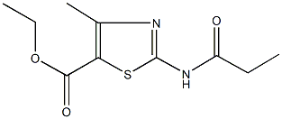 ethyl 4-methyl-2-(propionylamino)-1,3-thiazole-5-carboxylate Struktur