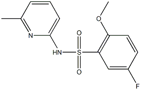 5-fluoro-2-methoxy-N-(6-methyl-2-pyridinyl)benzenesulfonamide Struktur