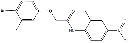 2-(4-bromo-3-methylphenoxy)-N-{4-nitro-2-methylphenyl}acetamide Struktur