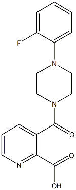 3-{[4-(2-fluorophenyl)-1-piperazinyl]carbonyl}-2-pyridinecarboxylic acid Struktur