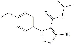 isopropyl 2-amino-4-(4-ethylphenyl)-3-thiophenecarboxylate Struktur