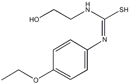 N'-(4-ethoxyphenyl)-N-(2-hydroxyethyl)carbamimidothioic acid Struktur