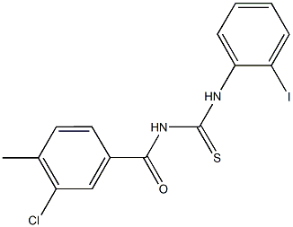 N-(3-chloro-4-methylbenzoyl)-N'-(2-iodophenyl)thiourea Struktur