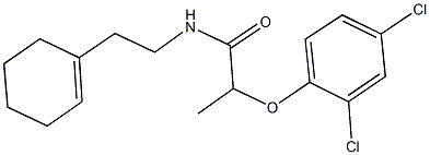 N-(2-cyclohex-1-en-1-ylethyl)-2-(2,4-dichlorophenoxy)propanamide Struktur