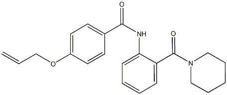 4-(allyloxy)-N-[2-(1-piperidinylcarbonyl)phenyl]benzamide Struktur