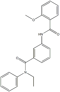 N-{3-[(ethylanilino)carbonyl]phenyl}-2-methoxybenzamide Struktur