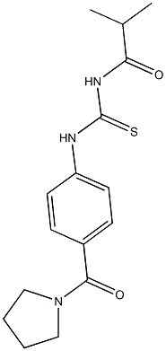 N-isobutyryl-N'-[4-(1-pyrrolidinylcarbonyl)phenyl]thiourea Struktur