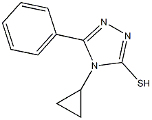 4-cyclopropyl-5-phenyl-4H-1,2,4-triazole-3-thiol Struktur