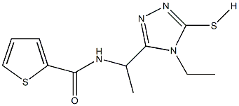 N-[1-(4-ethyl-5-sulfanyl-4H-1,2,4-triazol-3-yl)ethyl]-2-thiophenecarboxamide Struktur